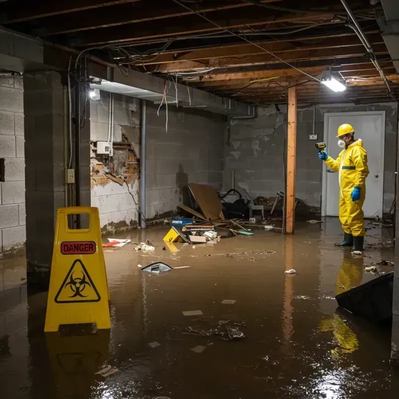 Flooded Basement Electrical Hazard in Belknap County, NH Property